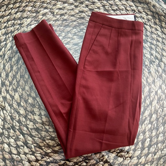 J. Crew Martie Pants Slim Ankle Bi-Stretch Wool Blend Size 6 T NWTCopper Color